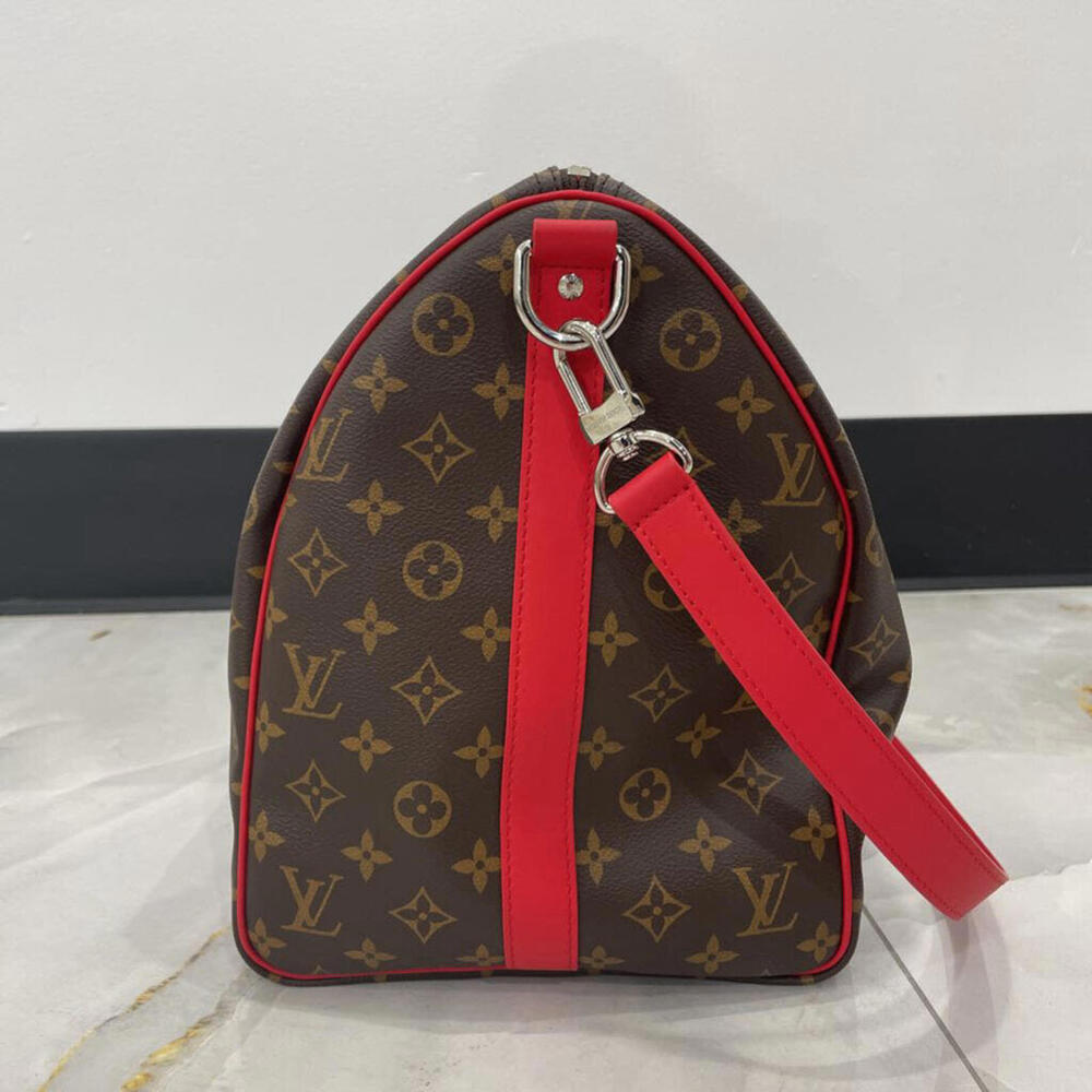Louis Vuitton Red / Monogram Keepall 50 *orig retail $2860* - Picture 4 of 10